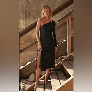 NWT Free People Black Evangeline Midi Size Medium original packaging